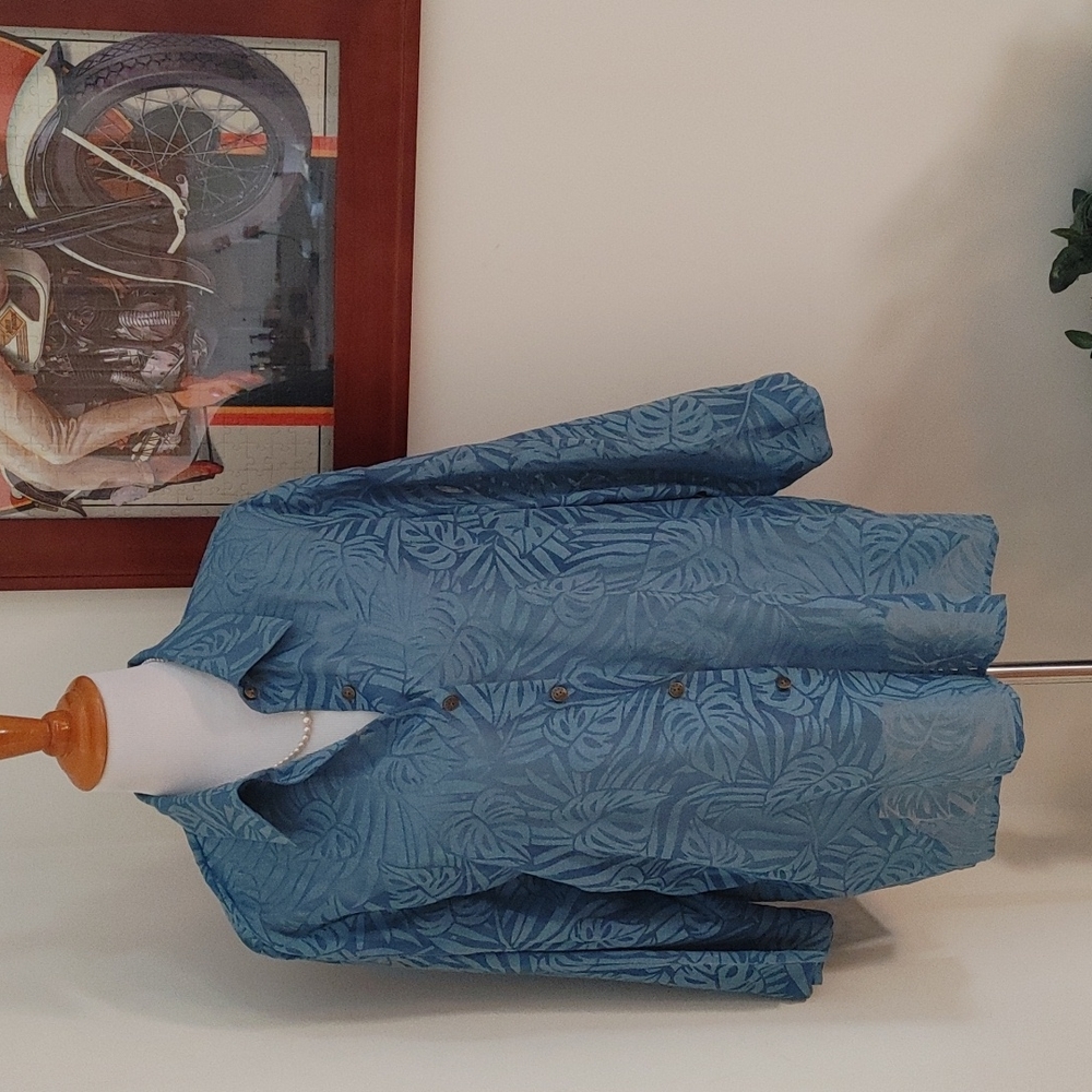 Alfred Dunner turquoise button down shirt